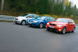 Тест-драйв BMW 1 серии vs Mercedes A170 и Volkswagen Golf 1.6